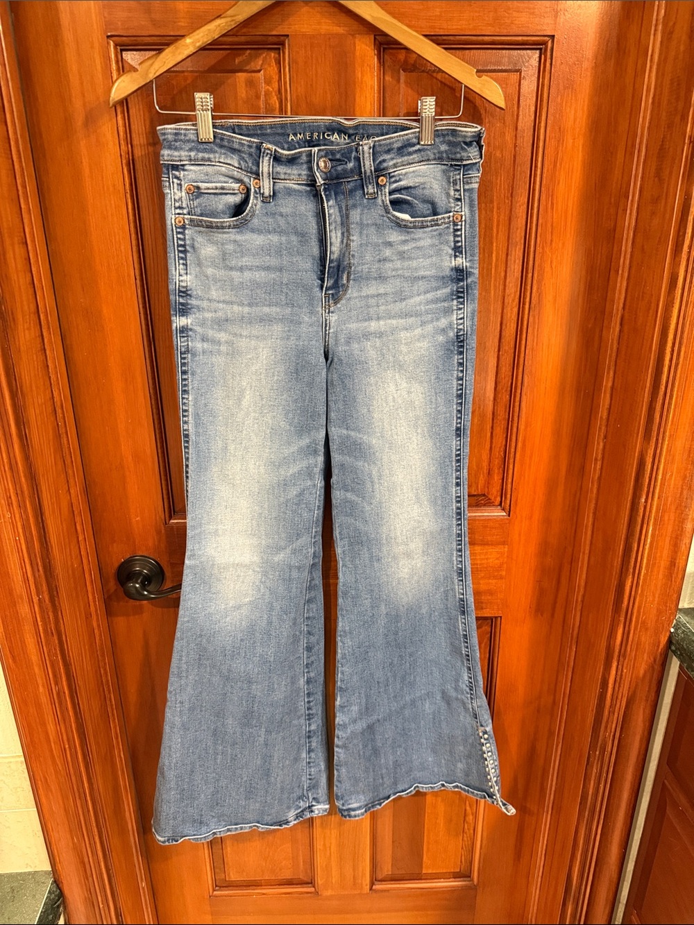 American Eagle Outfitters Vintage Light Blue High-Rise Flare Jeans